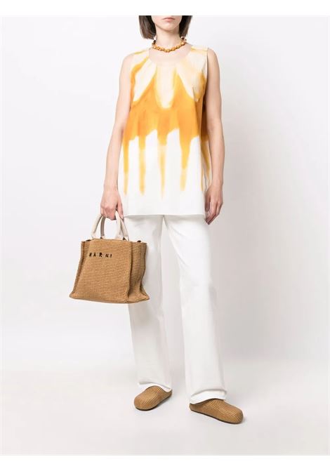 small rafia tote bag woman brown MARNI | SHMP0077U0 P3860Z0R42